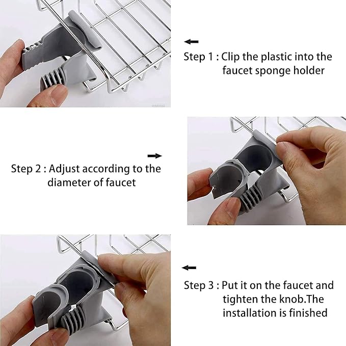 DHAKEY Sink Faucet Sponge Holder – Keep Your Sink Clean & Organized