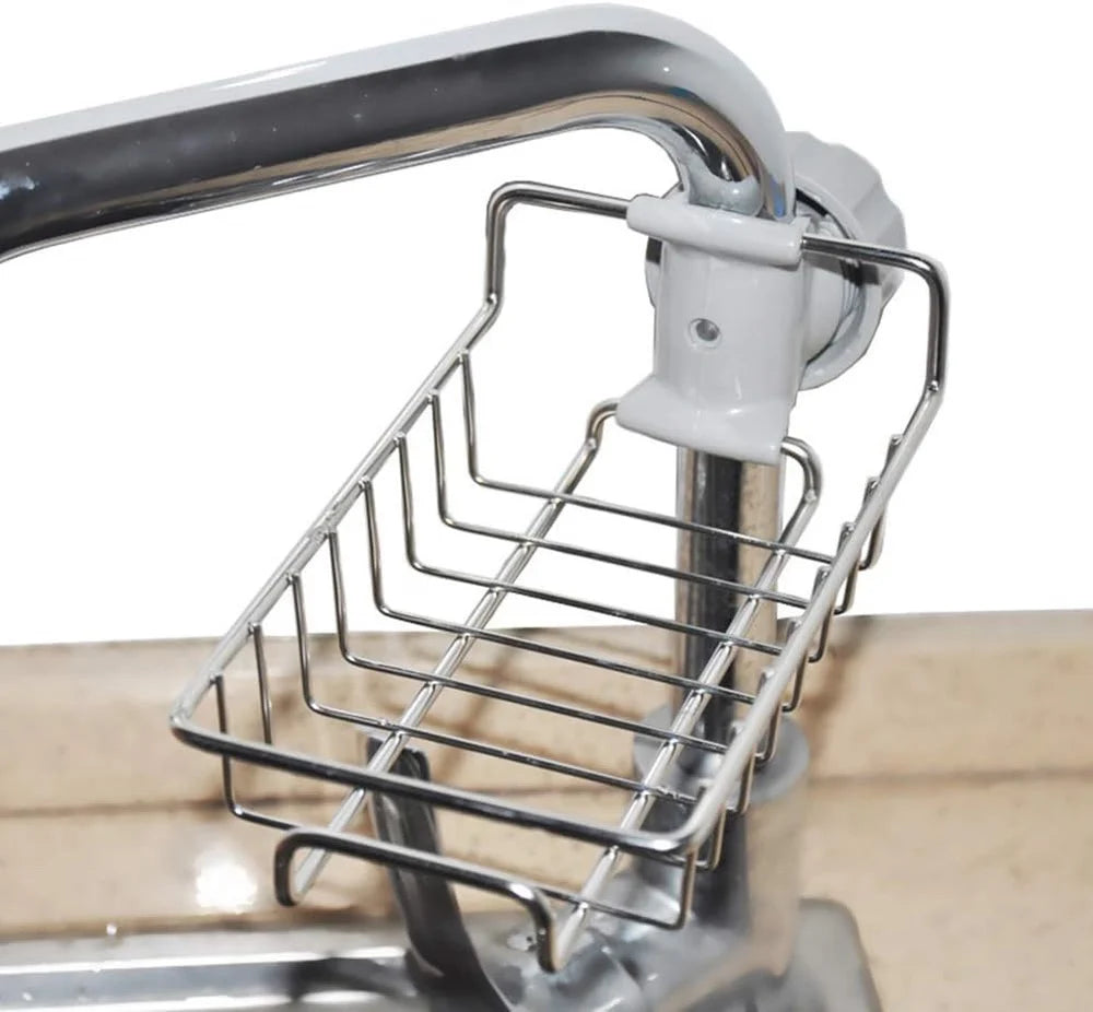 DHAKEY Sink Faucet Sponge Holder – Keep Your Sink Clean & Organized
